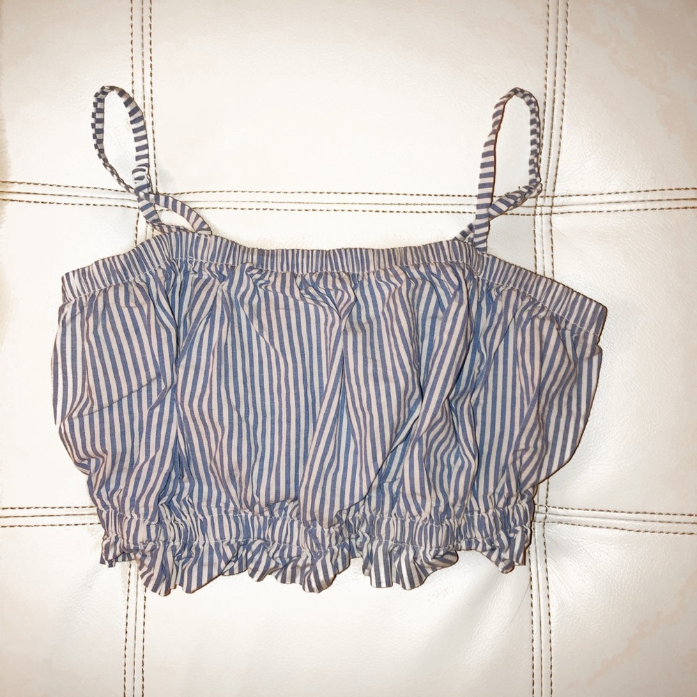 Pacsun LA Hearts Pinstripe Crop Top